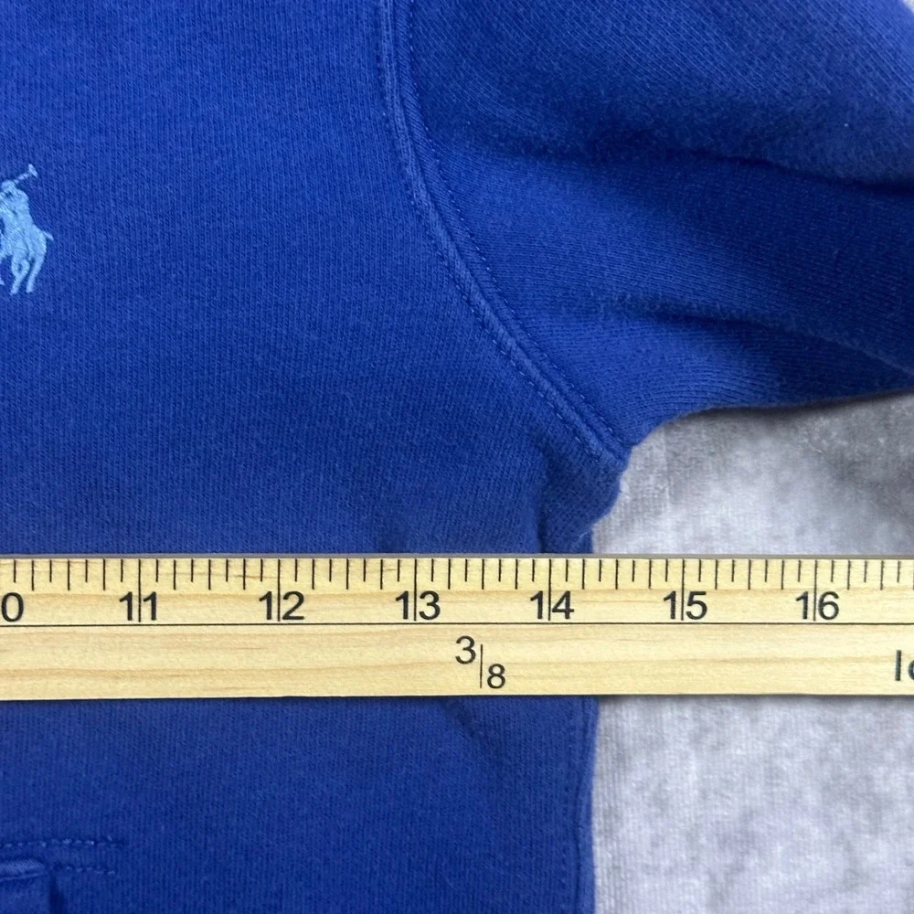 Polo Ralph Lauren Kids Size S 8 Royal Blue Fleece Pullover Hoodie Pony Logo‎